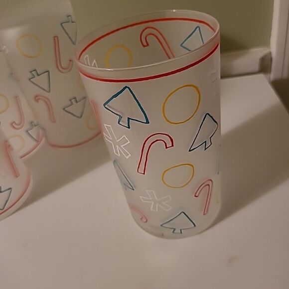 Set of Four Frosted Christmas Glasses - Picture 5 of 5